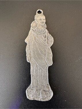⭐️ Vintage 1985 Handcrafted Canadian Red Cross Pewter Figure Pendant